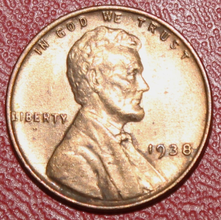 1938 1C RB Lincoln Cent UNC  2132