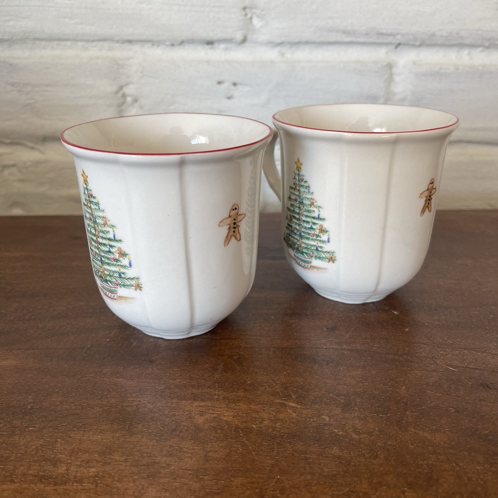 Farberware Gingerbread Christmas Tree Mug Set of 2