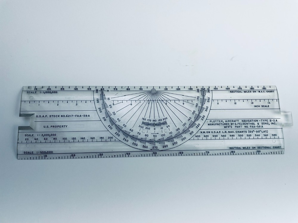 US AIR FORCE TYPE B-2A AIR NAVIGATION AIRCRAFT PLOTTER 6217 with Davis Plotter