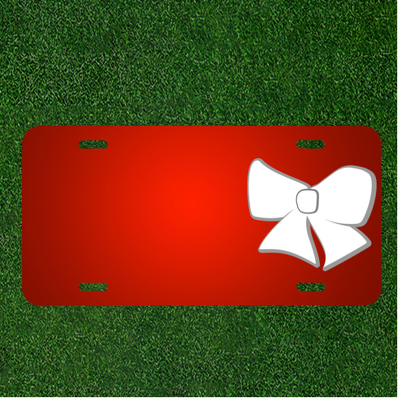 Custom Personalized License Plate With Add Names To Bow Accessory Style Cute