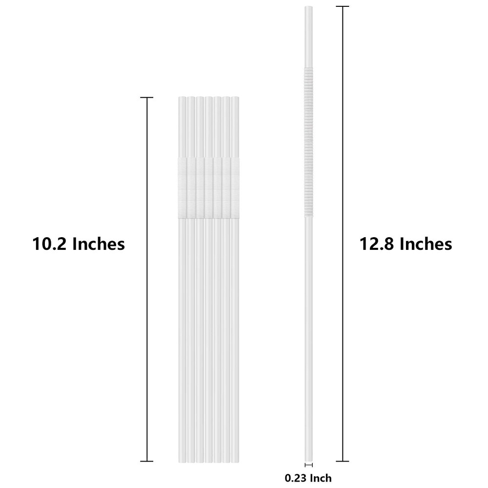 [Individually Wrapped] 100 Pcs Clear Flexible Plastic Straws, Disposable Bend...