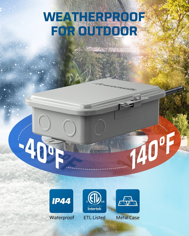 DEWENWILS Pool Pump Timer, Outdoor Smart WiFi Box Wireless Controller Timer