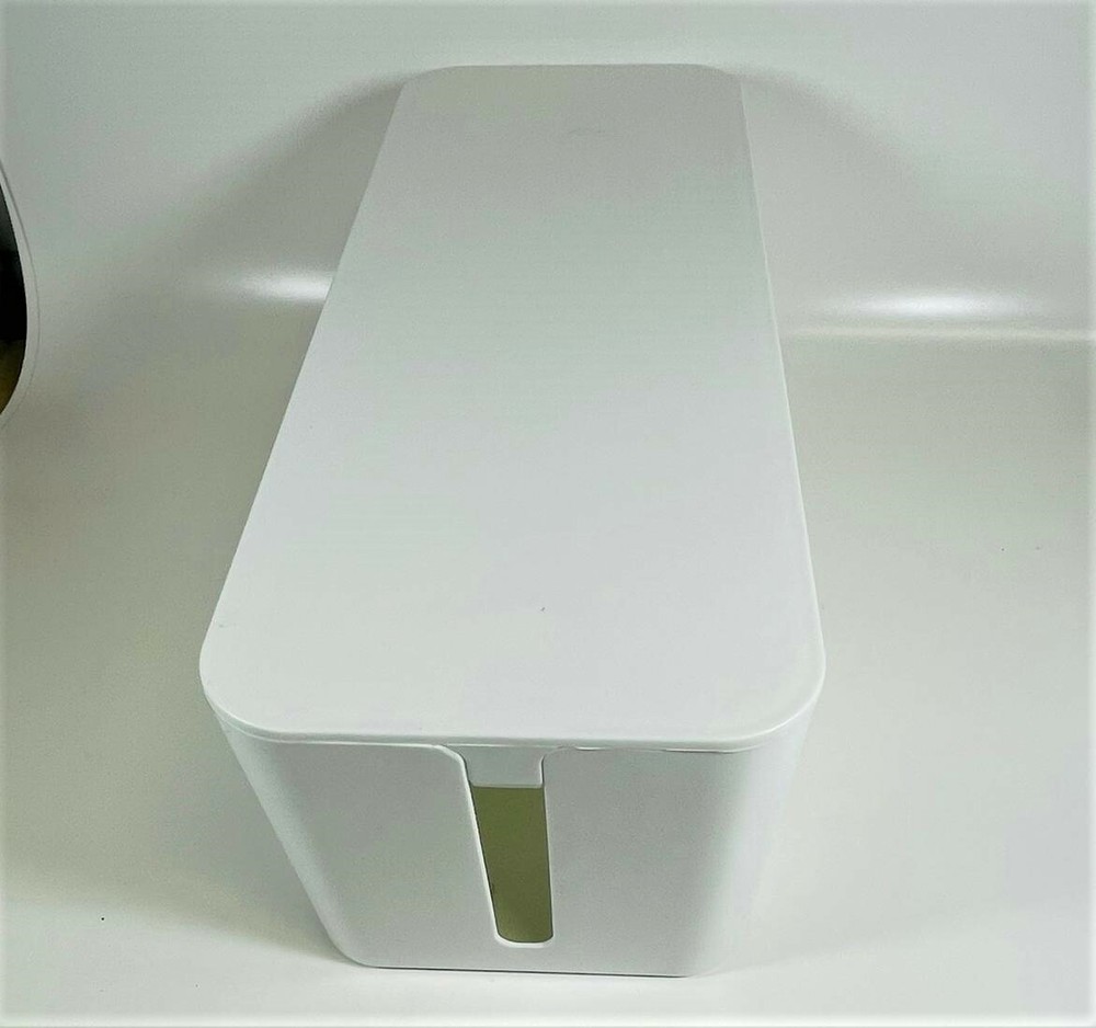 Cable Storage Box Power Socket Organizer - White