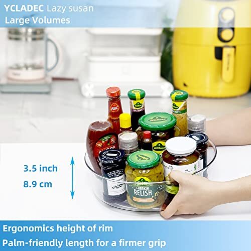 3 Pack Lazy Susan 11.5" Inch Turntable Organizer for Cabinet Pantry Organizer...