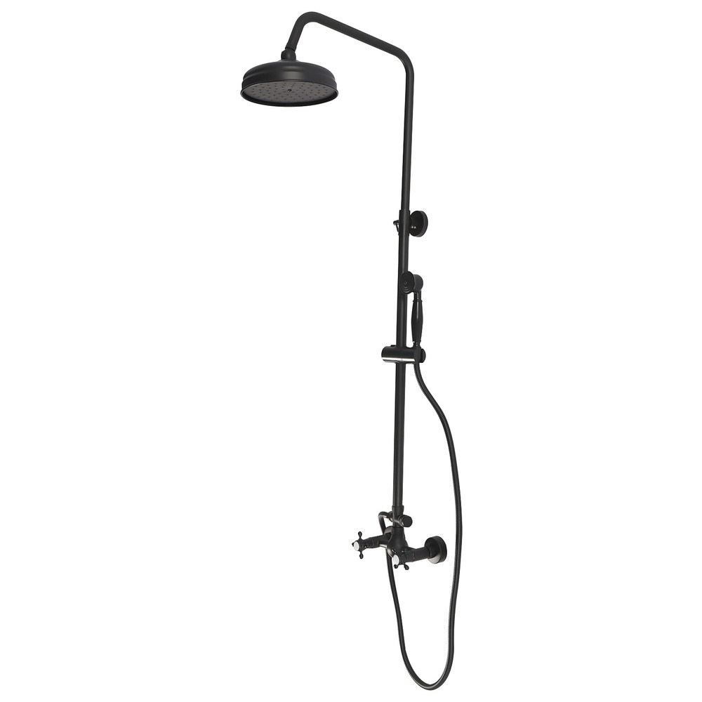 Handheld Shower Head High-Pressure Adjustable Showerhead Top Spray Double Knobs