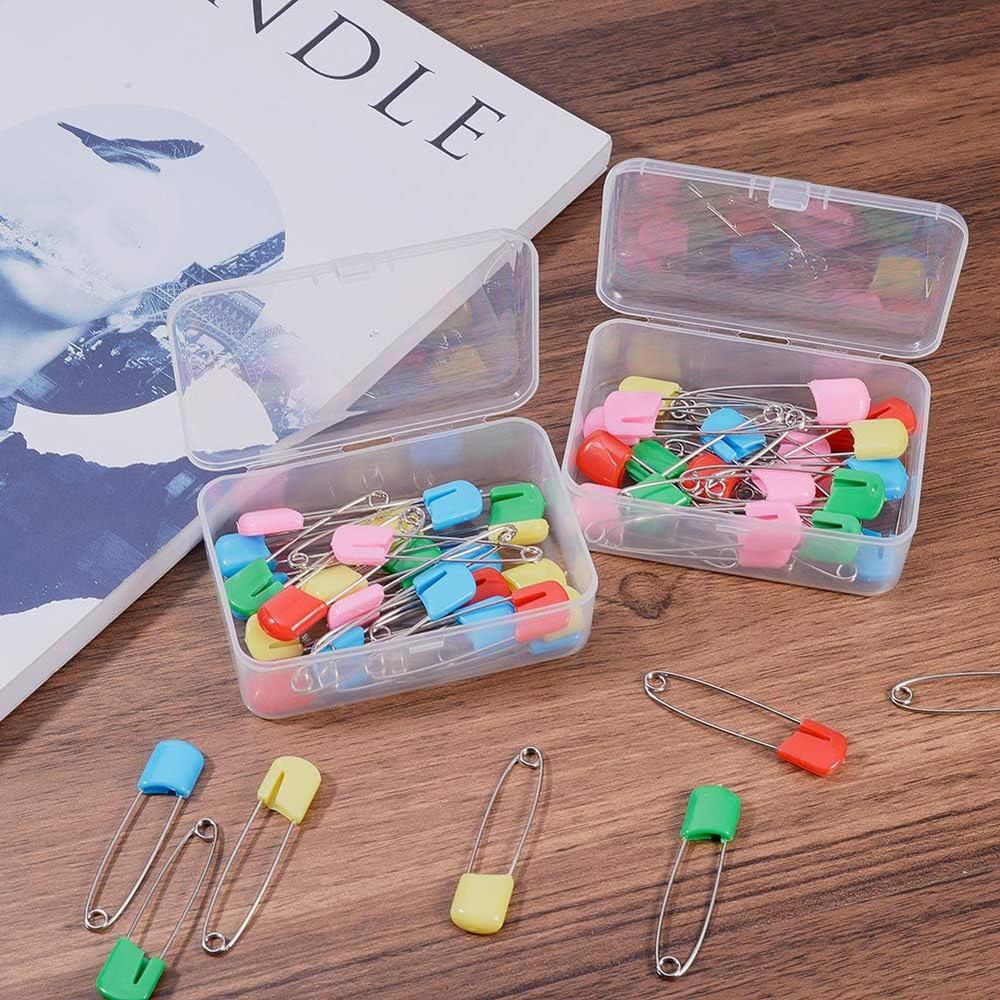 12 Pack Clear Plastic Bead Storage Box, 3.5X2.4X1.2 Inches Rectangular Mini Clea