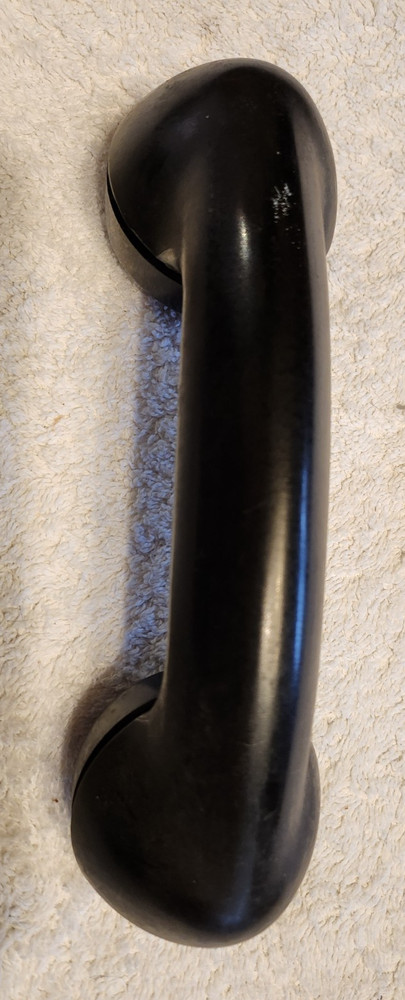 BLACK NON- MODULAR KELLOGG HANDSET EMPTY SHELL WITH CAPS