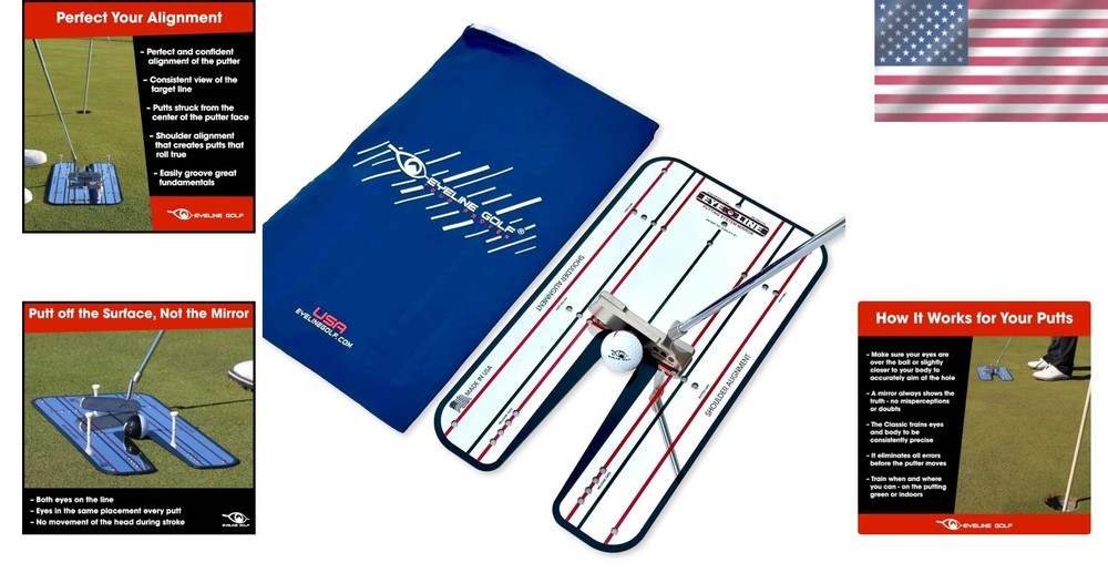 Portable Alignment Mirror for Golf - Perfect Your Stroke and Technique!