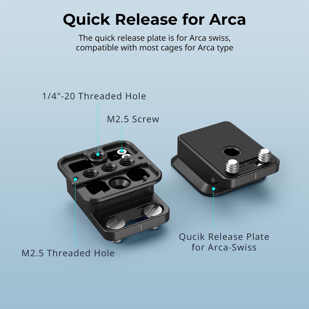 SmallRig Universal Quick Release Plate for Arca-Type ith 1/4''-20 Screw