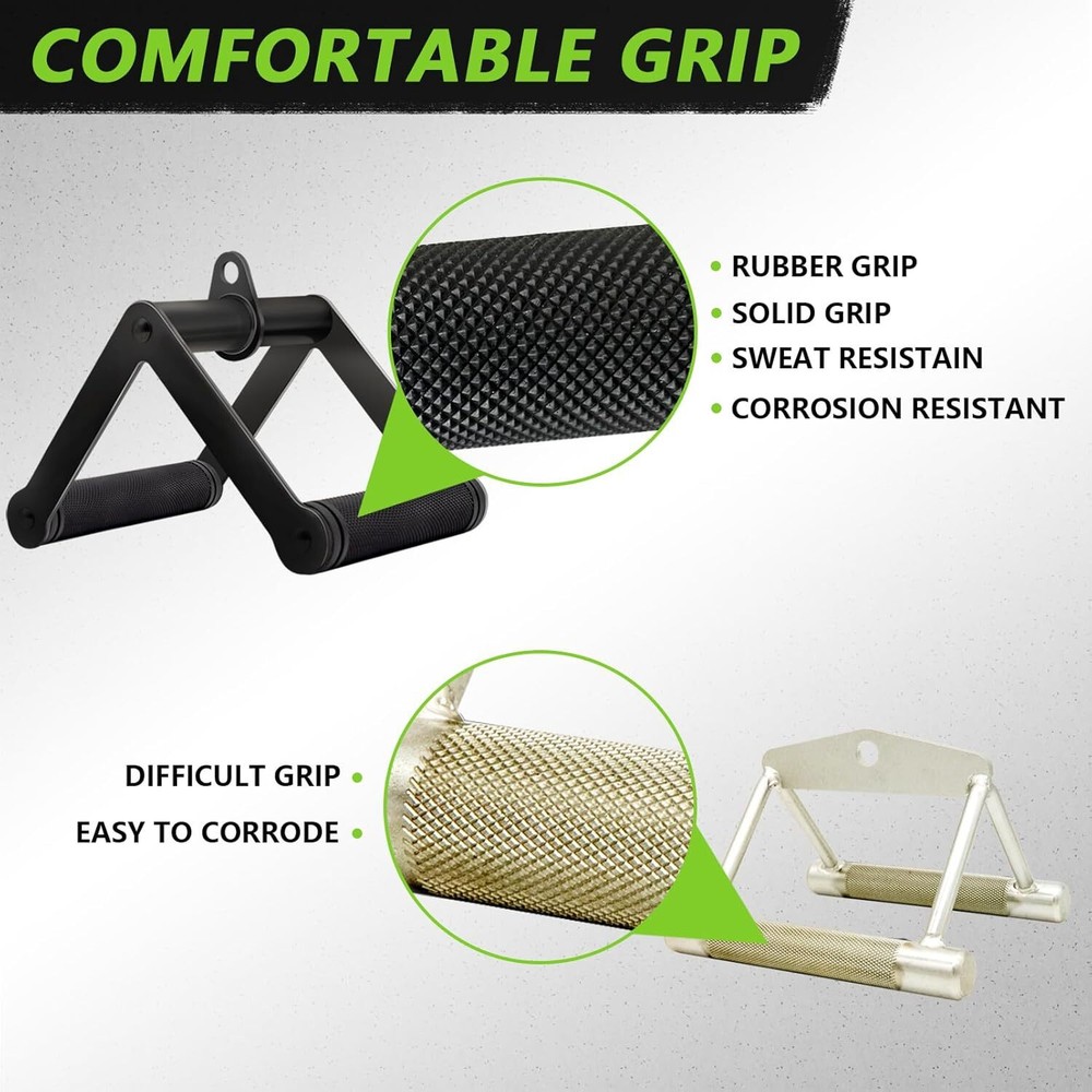 Double D Row Handle Cable Attachment V Bar Attachment LAT Pull Down Attachments