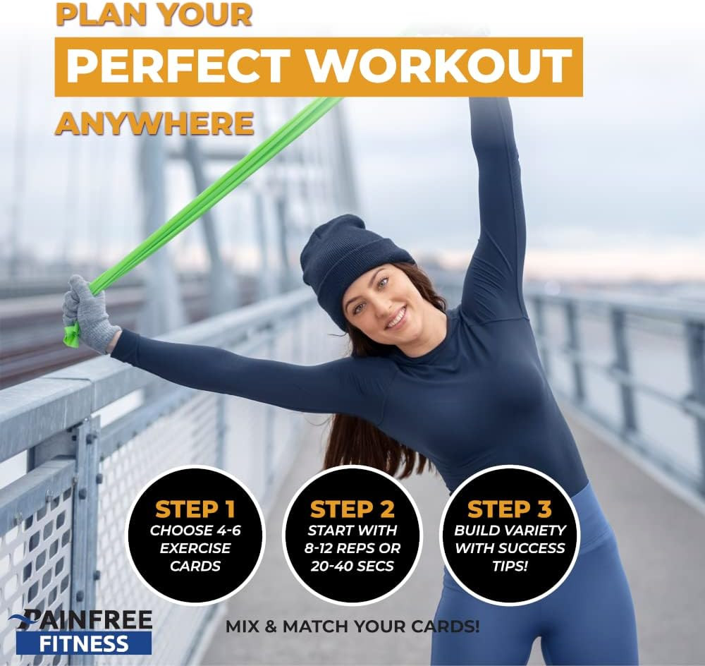 Exercise Flash Cards - Workout Cards Deck - Exercise Cards for Home Workouts