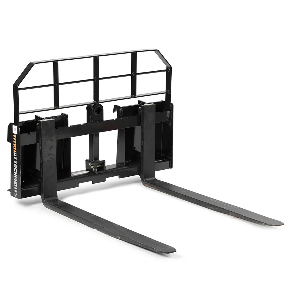 Titan Attachments Pro Series Pallet Fork Frame, 36" Pallet Fork Blades, SSQA