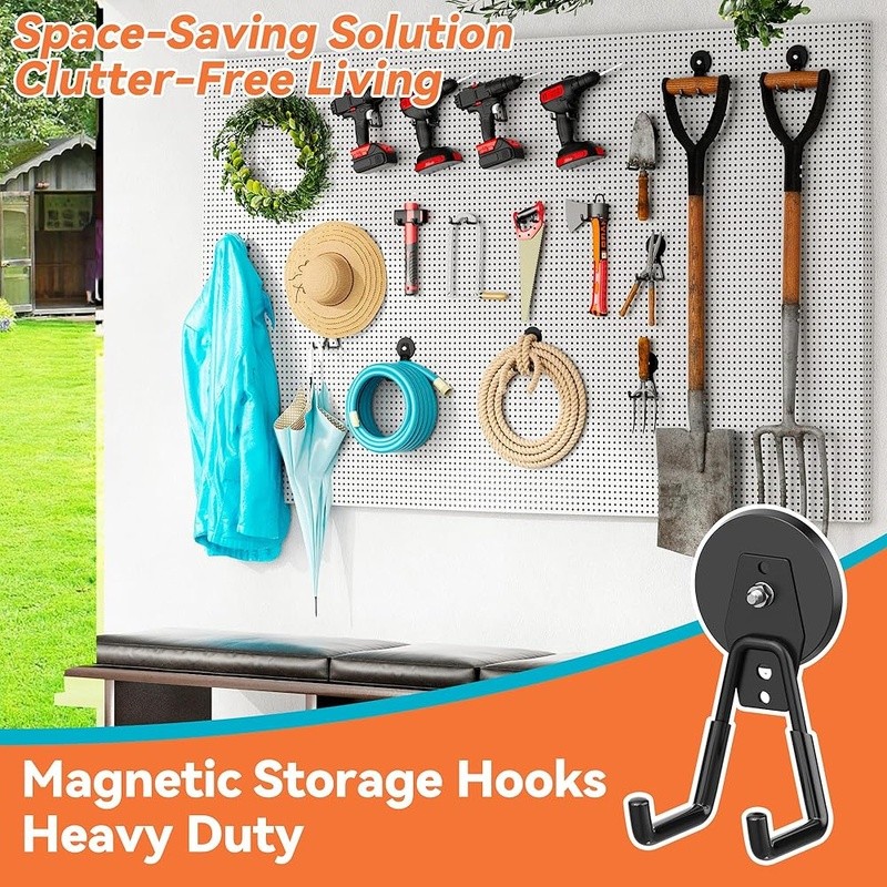 Heavy Duty Magnetic Hooks Storage Organizer Garage Kitchen Workshop Tools New