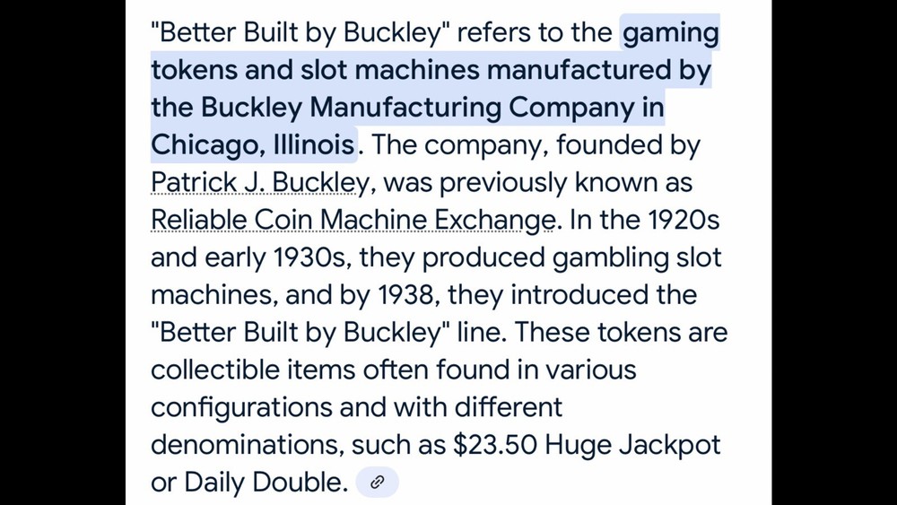 Gaming Token - Better Built Buckley - Chicago, Illinois
