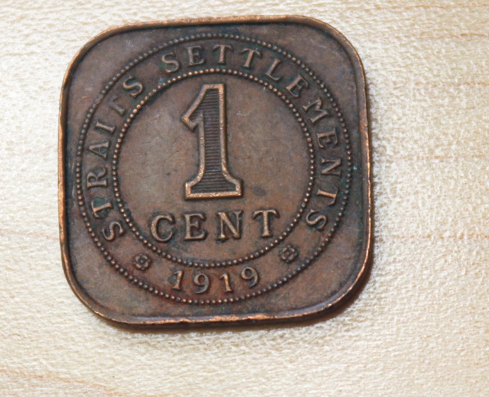 1919 Straits Settlements 1 Cent