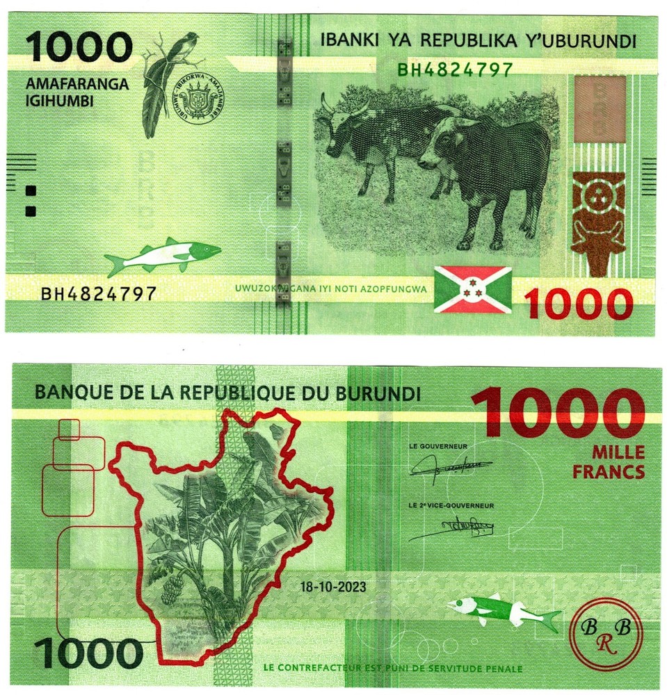 2023 Burundi 1000 Francs Banknote UNC P51 c