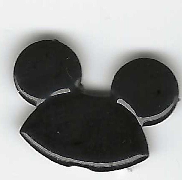 SMALL BLACK MICKEY MOUSE HAT SCRAPBOOKING DECORATIVE BRADS  8  PCS      RARE