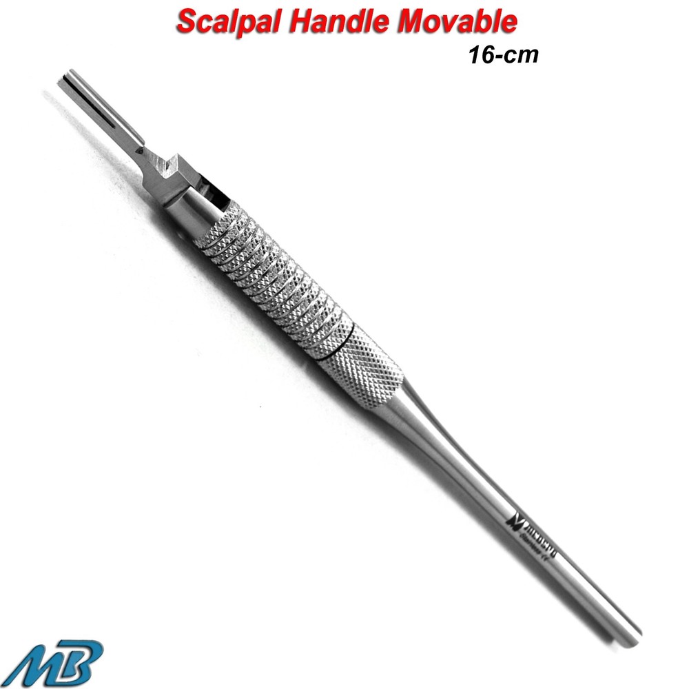 Dental Scalpel BP Handle Moveable Surgical Adjusting Blade Dissection Tools CE