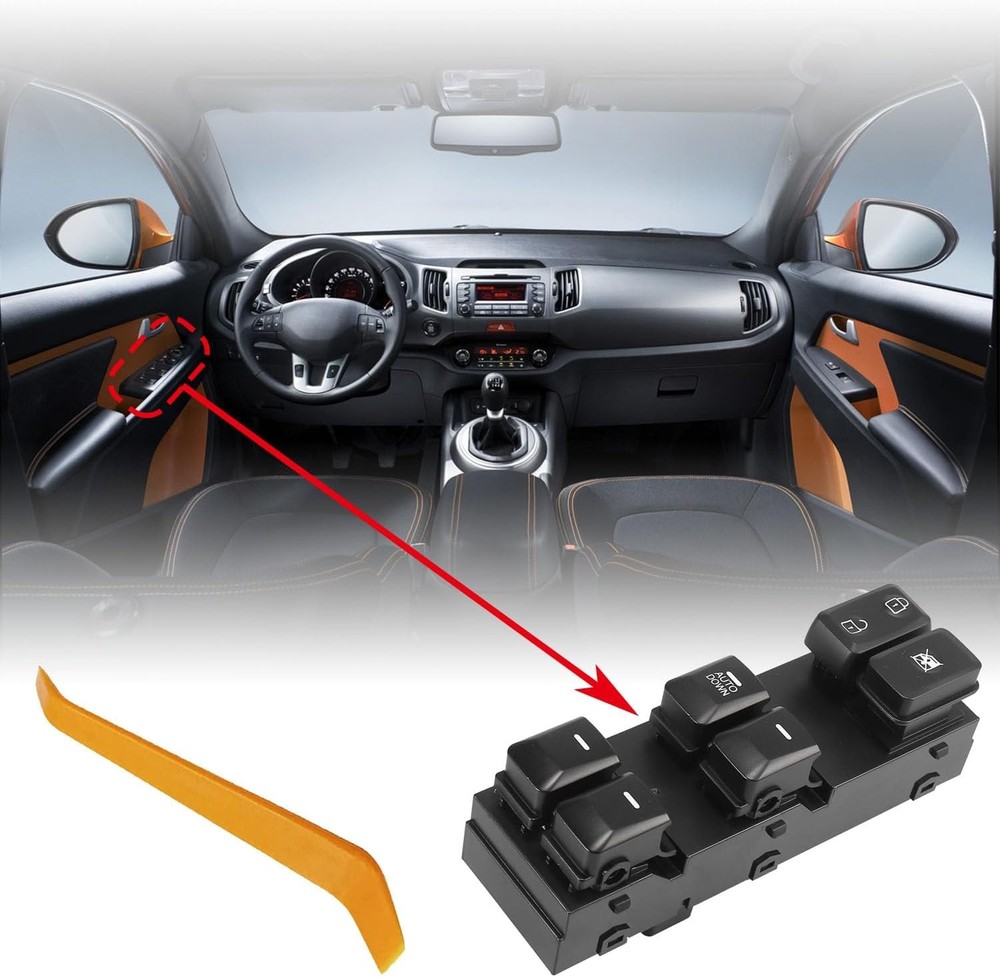 Power Window Master Control Switch Button Compatible with Kia Sportage 2014