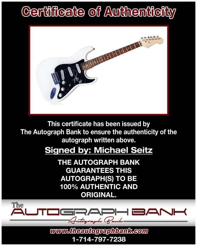 Michael Seitz authentic signed rock electric guitar W/Cert Autographed A0001