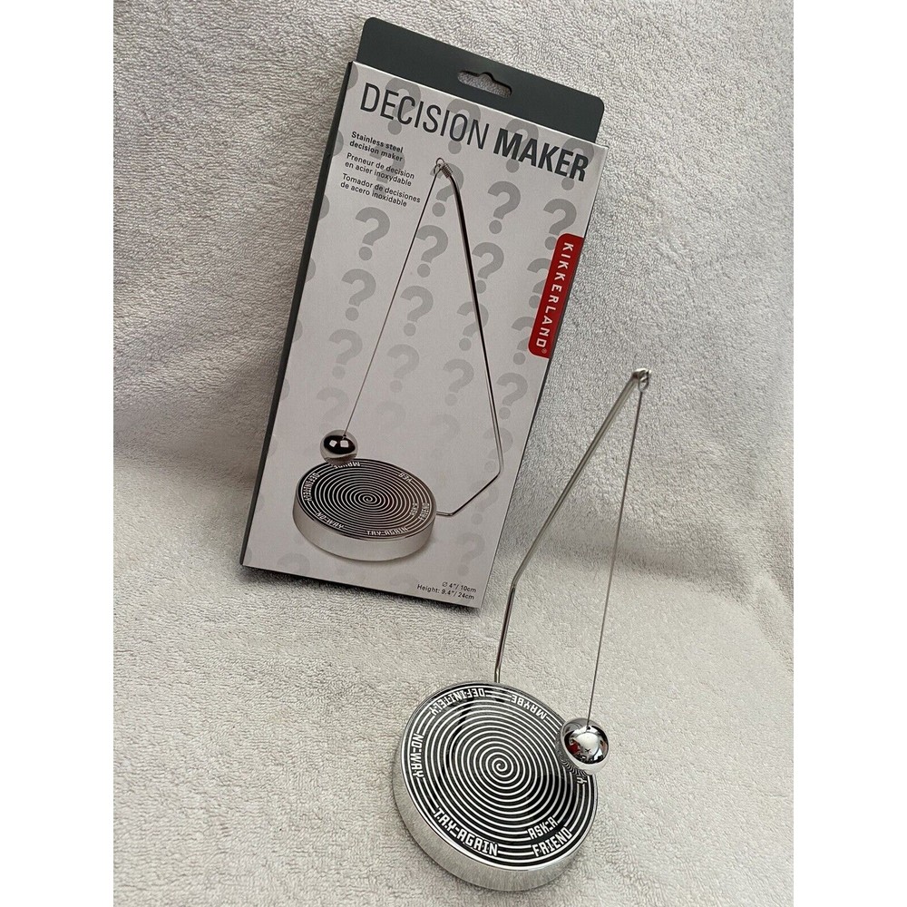Kikkerland Executive Desktop Stainless Steel Pendulum Decision Maker - Fun!