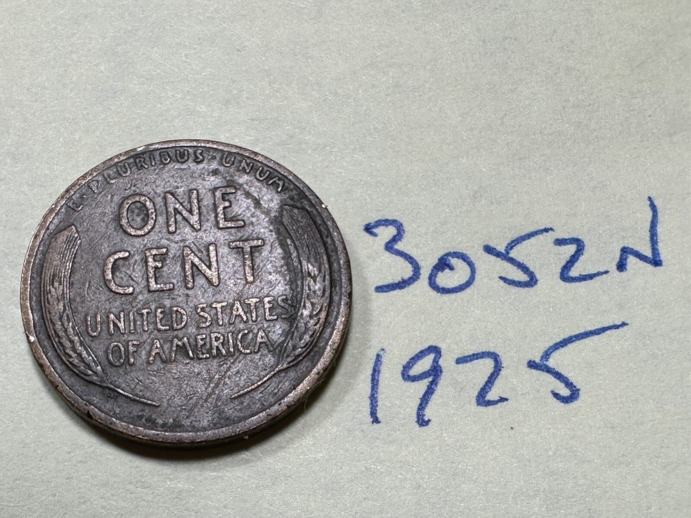 1925 1C BN Lincoln Cent WHEAT PENNY 3052N