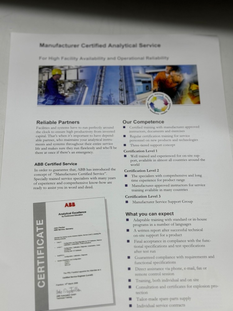 ABB AO2020 CONTINOUS GAS ANALYZERS AO2000 SERIES