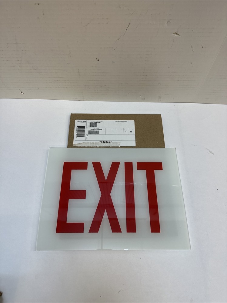 Cooper Lighting Red Exit Sign 000072427087