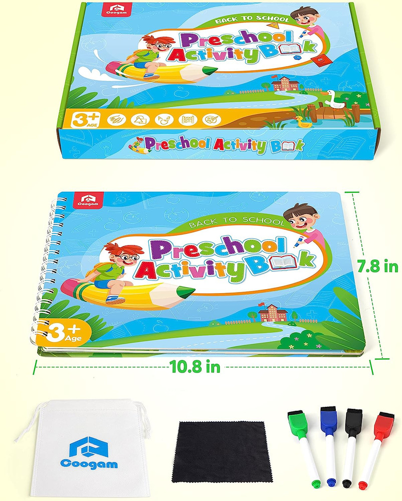 Coogam Magic Writing Practice for Preschool with Color Pattern, Learn to Write W