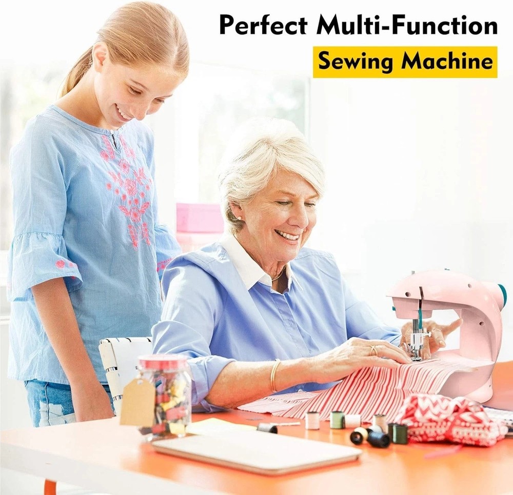 Mini Sewing Machine with Extension Table, Dual Speed Portable Sewing Machine ...