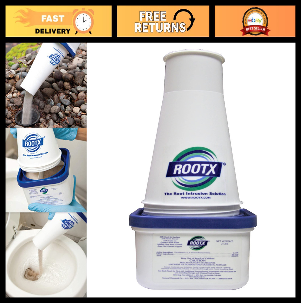 Foaming Root Control 2LB Jar with Funnel Applicator for Sewer & Septic Systems