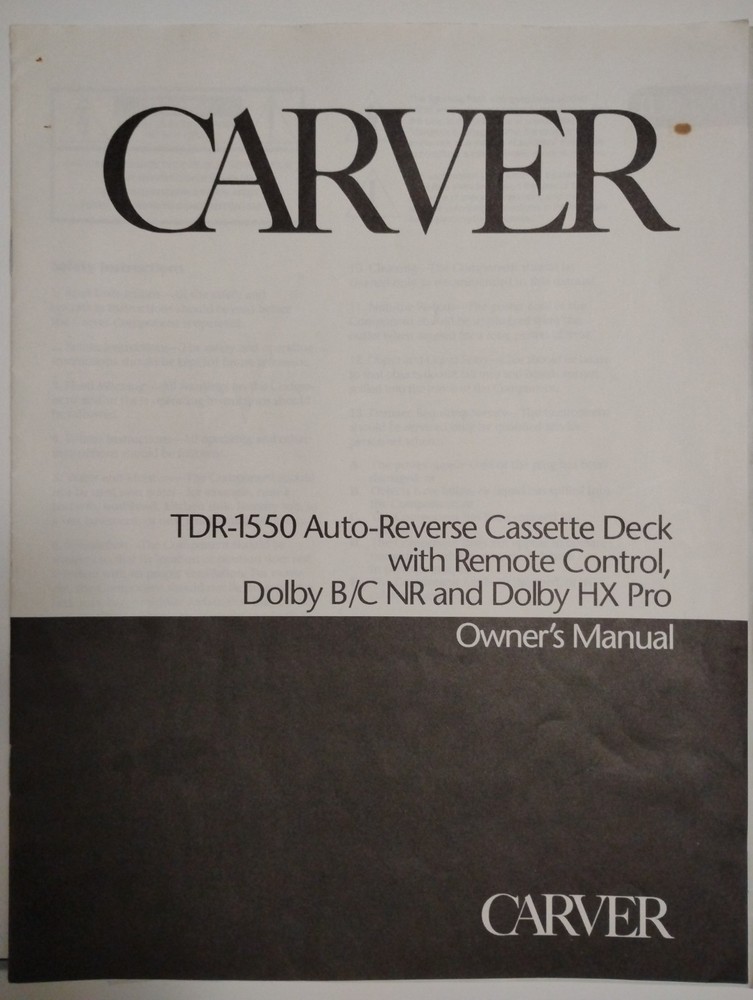 Carver MV-5 CD Changer