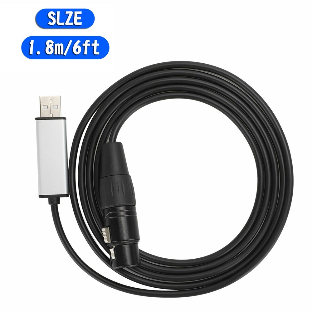 🚀USB to DMX Interface Adapter DMX512 Stage Light Controller Cable For Computer