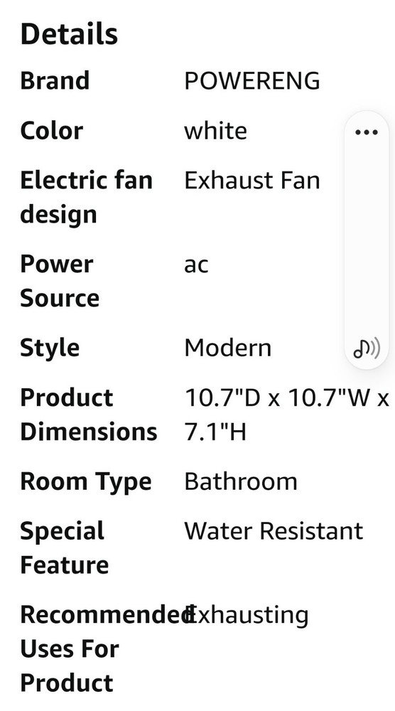 Powereng Household Exhaust Fan
