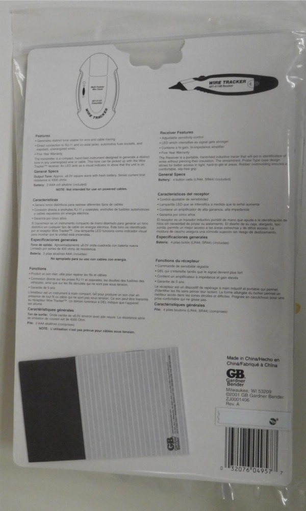 Gardner Bender GET-4110K Wire Tracker Wire Tracer