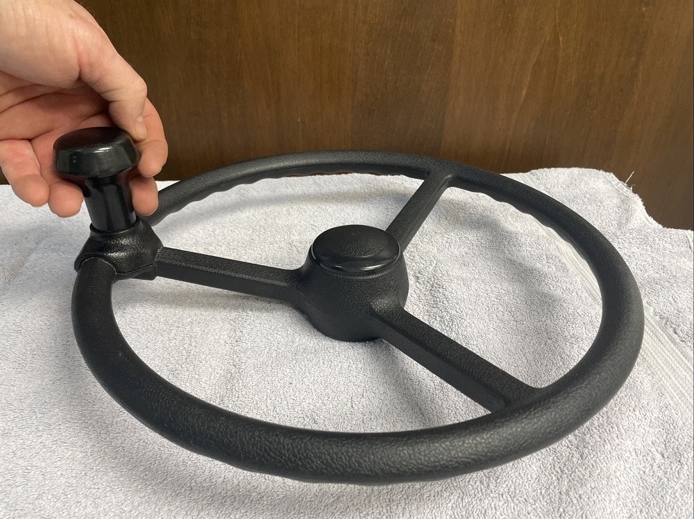 High density mobile storage system steering wheel handle