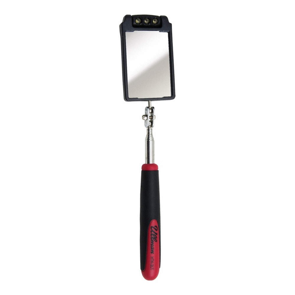 ULLMAN HTK-2LT Inspection Mirror,Rectangular,SS,11"-30" 16W190