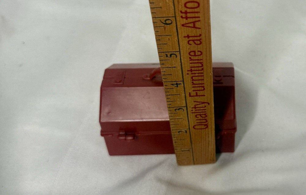 Vintage Novelty Mini Red Plastic Tool Chest 6 Interchangeable Drivers Toolbox