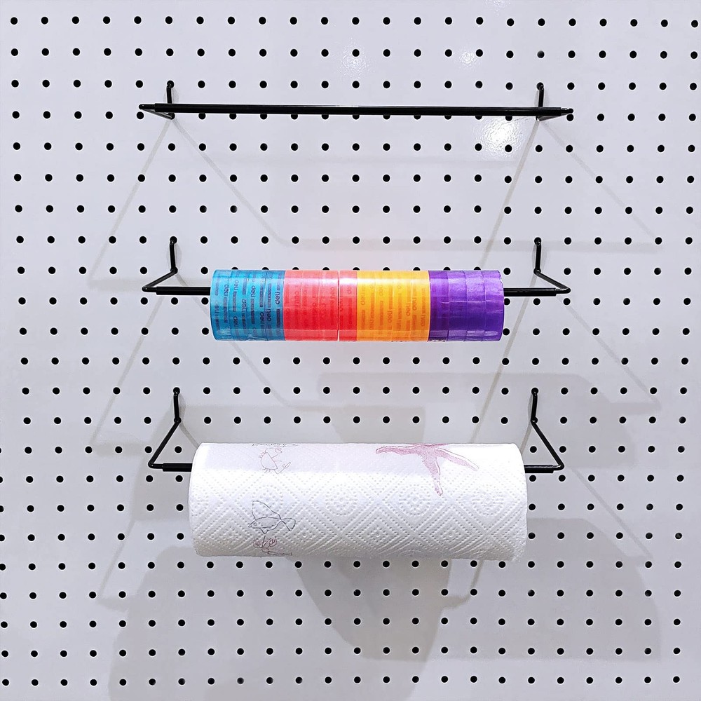 5 Pack Extendable Pegboard Towel Holder,Pegboard Hook for Workshop,Garage,Kit...