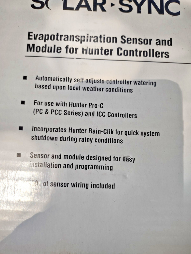 Hunter Solar-Sync Evapotranspiration Sensor and Module for Controller