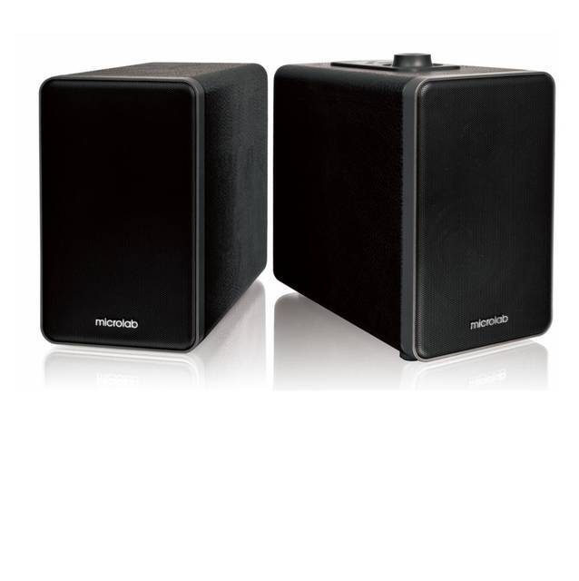 Microlab H21 Wireless Bluetooth Bookshelf Speaker System Black