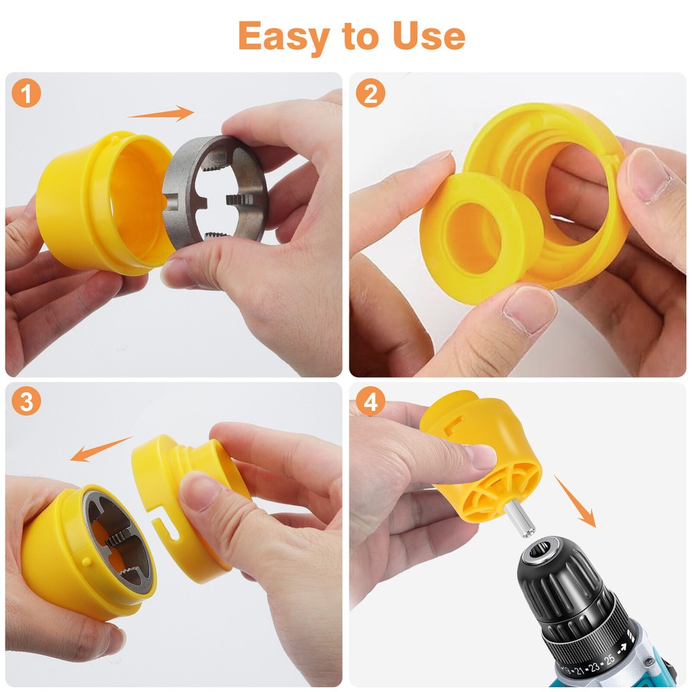 6pcs Round PVC Thread Maker Tool Pipe Threader Plumbing Tool for Electric Drill