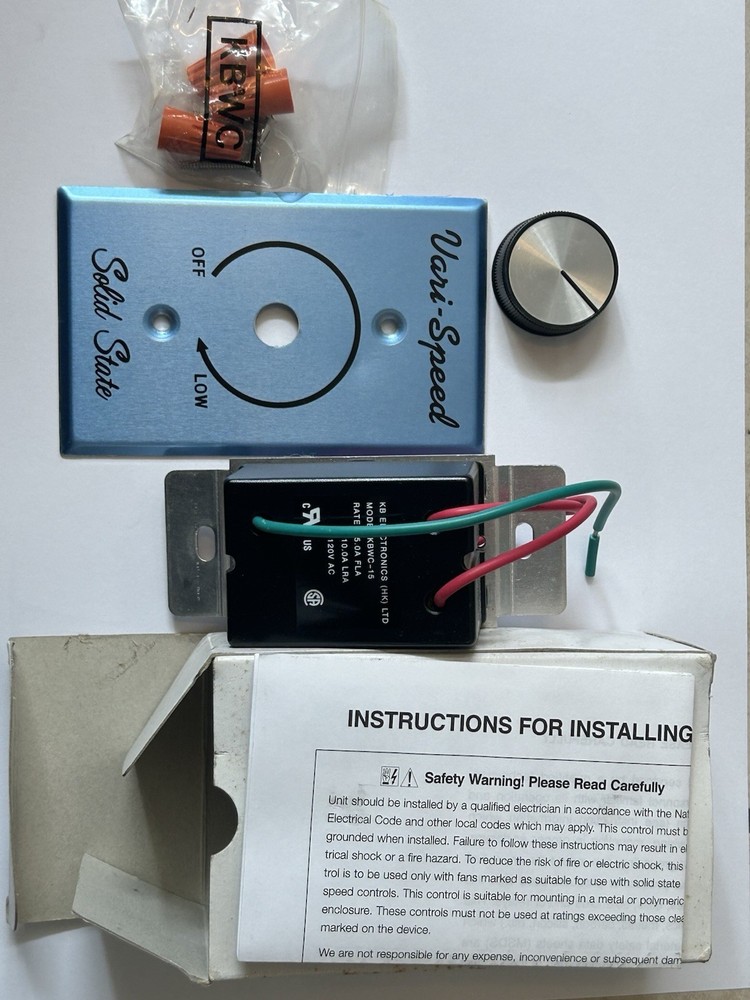 KB Electronics KBWC-15 solid-state AC motor speed control.