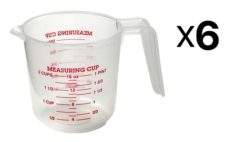 Norpro 2 Cup Plastic Liquid Measuring Cup  (6-Pack)