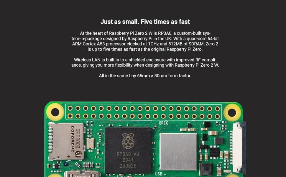 Zero 2 W (Wireless / Bluetooth) 2021 (RPi Zero 2W)