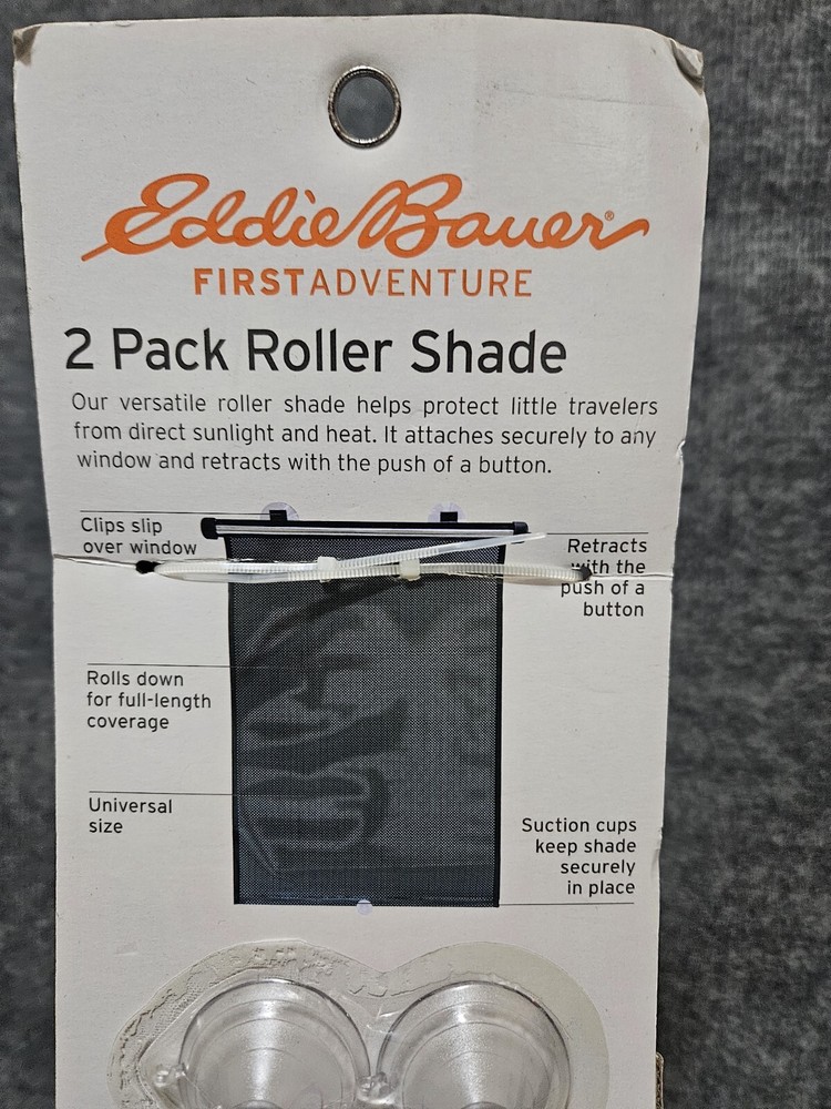 Eddie Bauer First Adventure 2 Pack Black Roller Shade