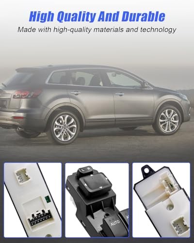 Front Left Power Window Switch Fit for Mazda CX-9 2007-2015, Driver Side