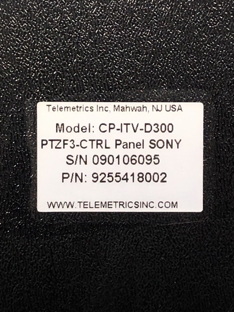 Telemetrics CP-ITV-D300 Camera Control Panel Joystick Controller w/ POWER SUPPLY