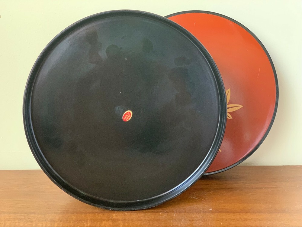 Japanese lacquer ware plastic box with lid 