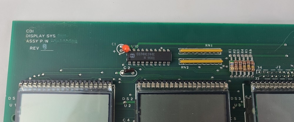 Circuit Board With 9 LCD DIP Chip Modules